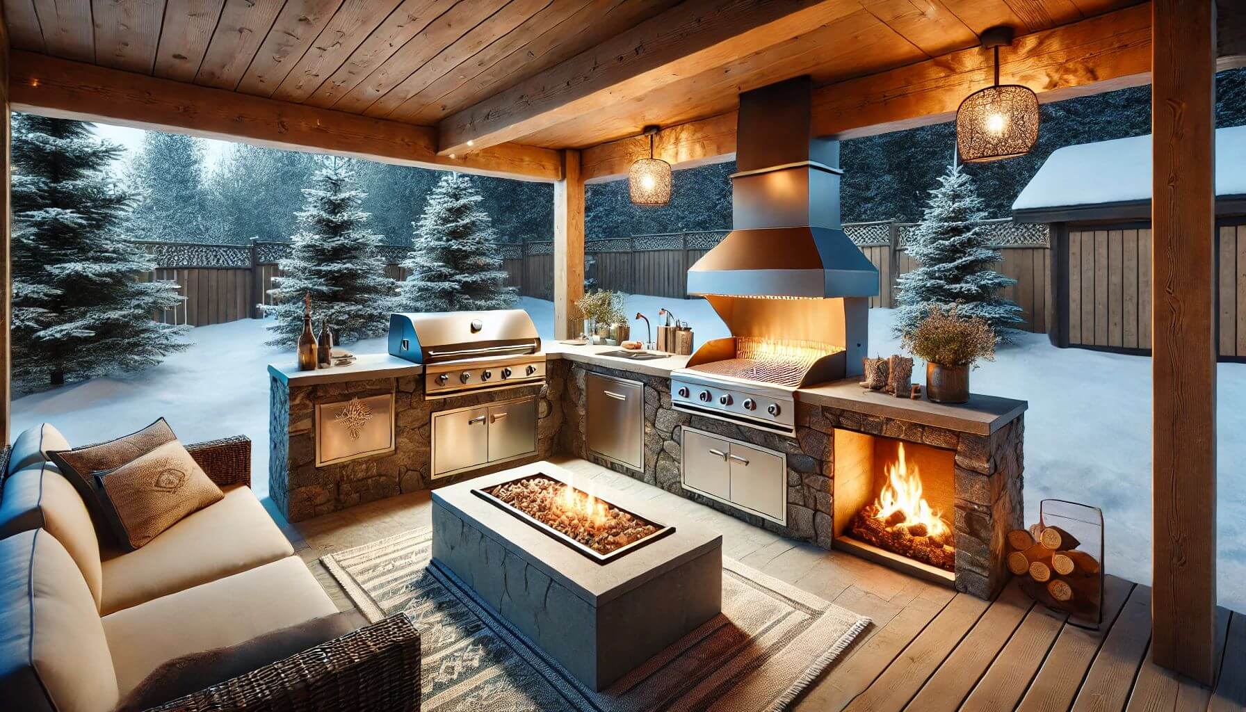 outdoor kitchen