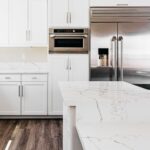 white marble countertops