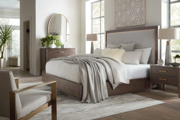 bedroom rug placement